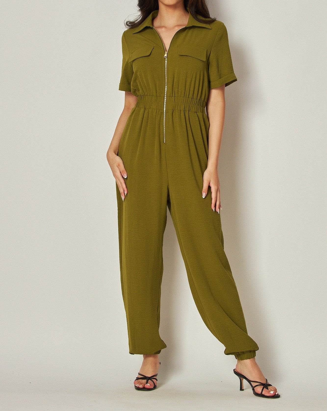 Women's Airflow Front Zip Closure Jumpsuit - LVPAIR2J