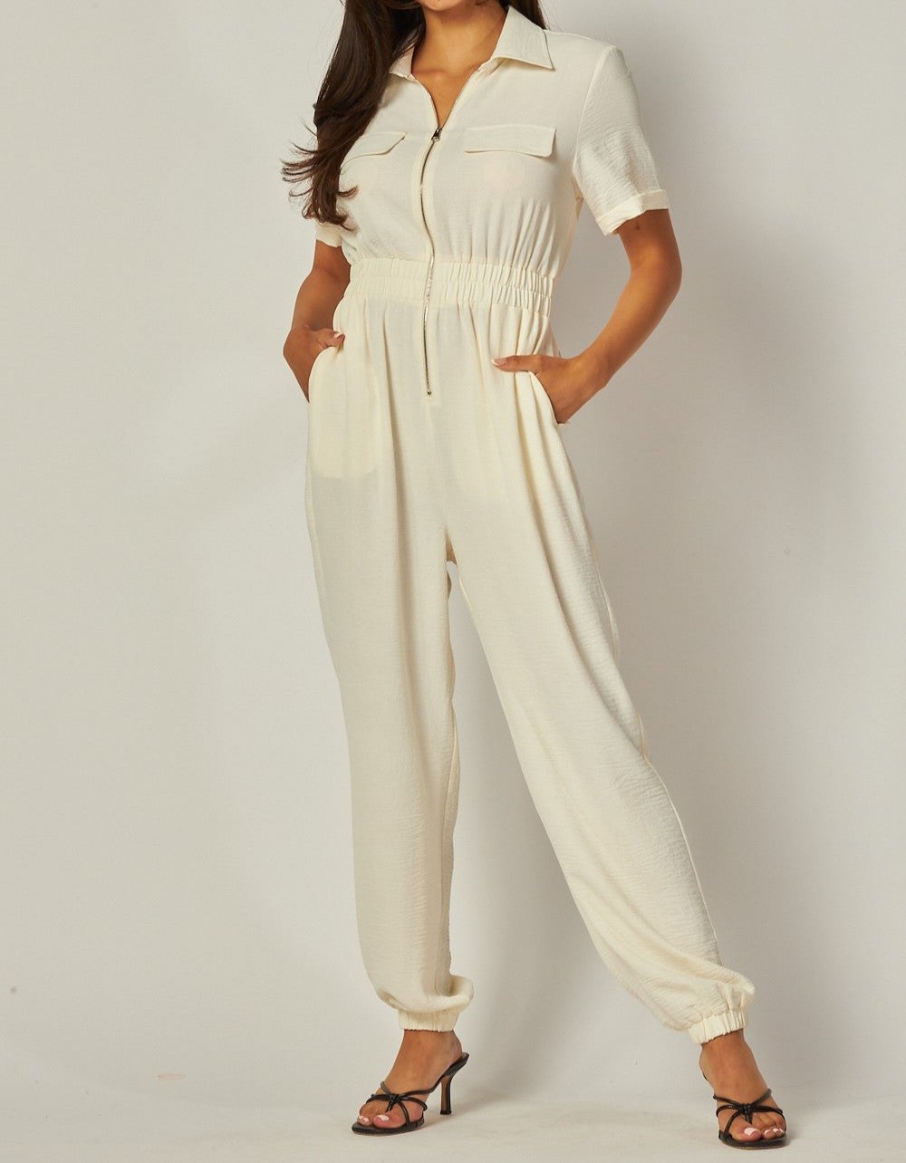 Women's Airflow Front Zip Closure Jumpsuit - LVPAIR2J