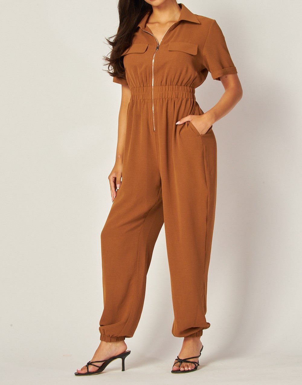 Women's Airflow Front Zip Closure Jumpsuit - LVPAIR2J