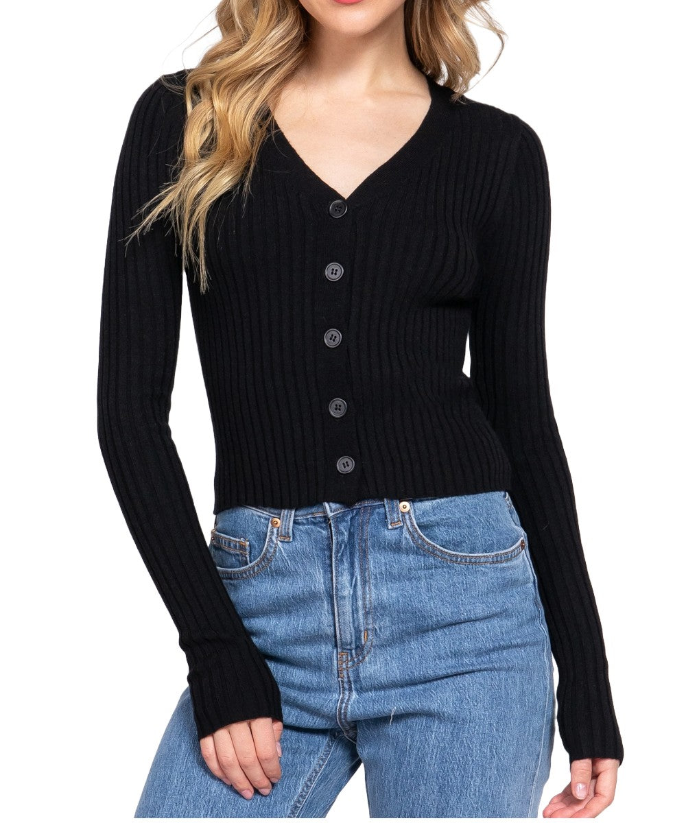 Madewell Brushed V-Neck Cardigan Sweater