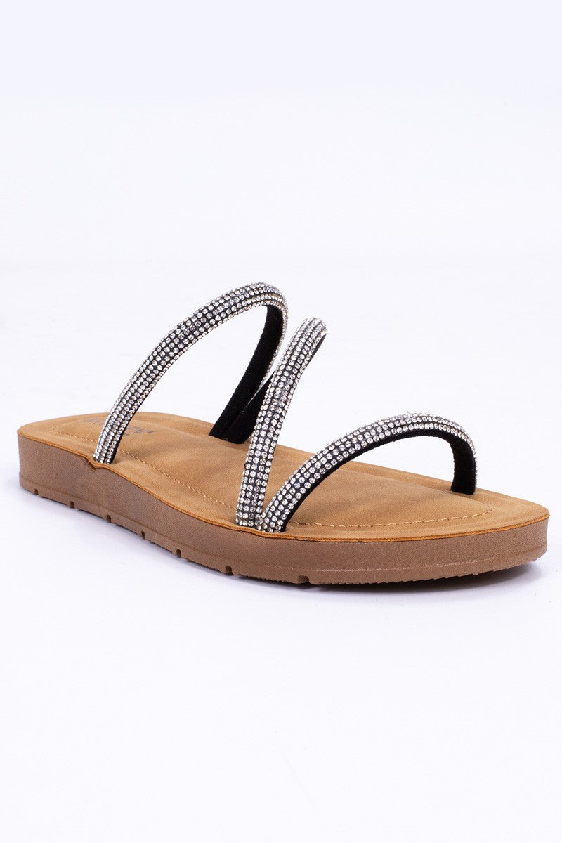 Women's Rhinestone Strap Sandal - ZORRA19