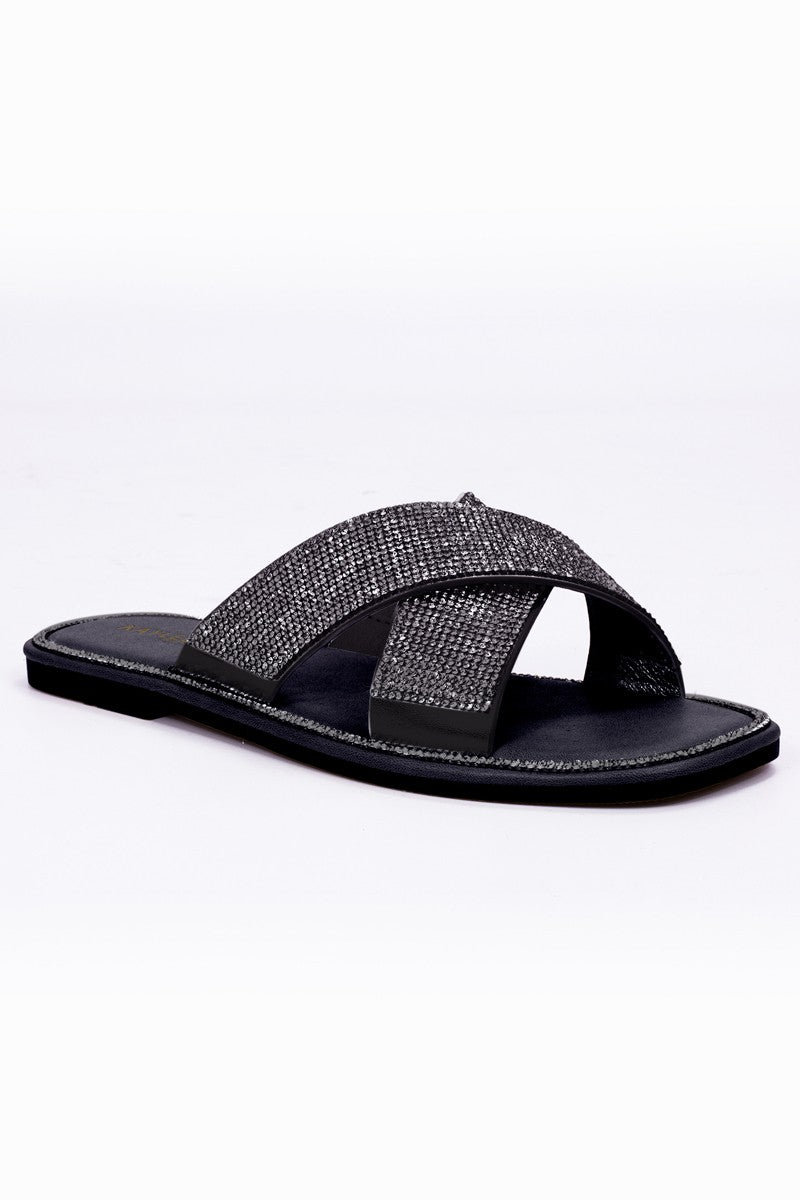 Women's Cross Strap Rhinestone Sandal - WFMIA43