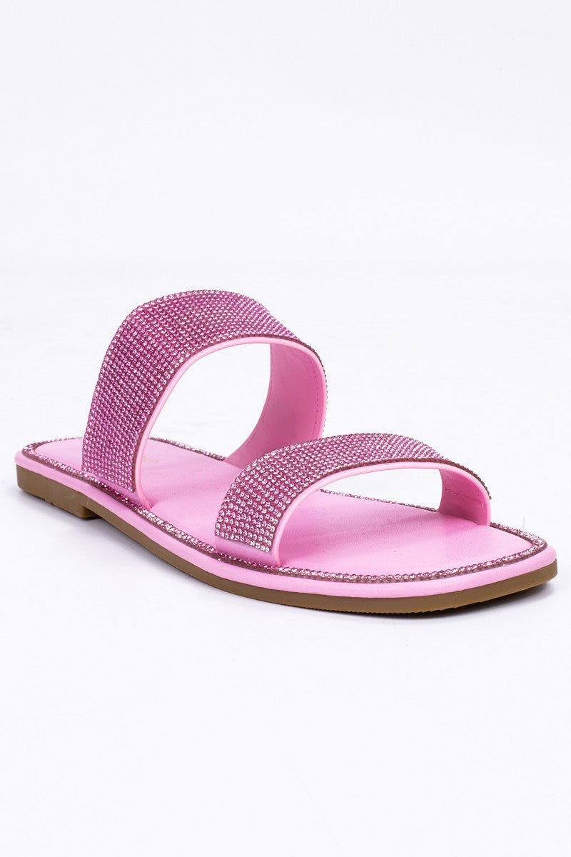 Women's Rhinestone Double Strap Sandal - WFMIA42