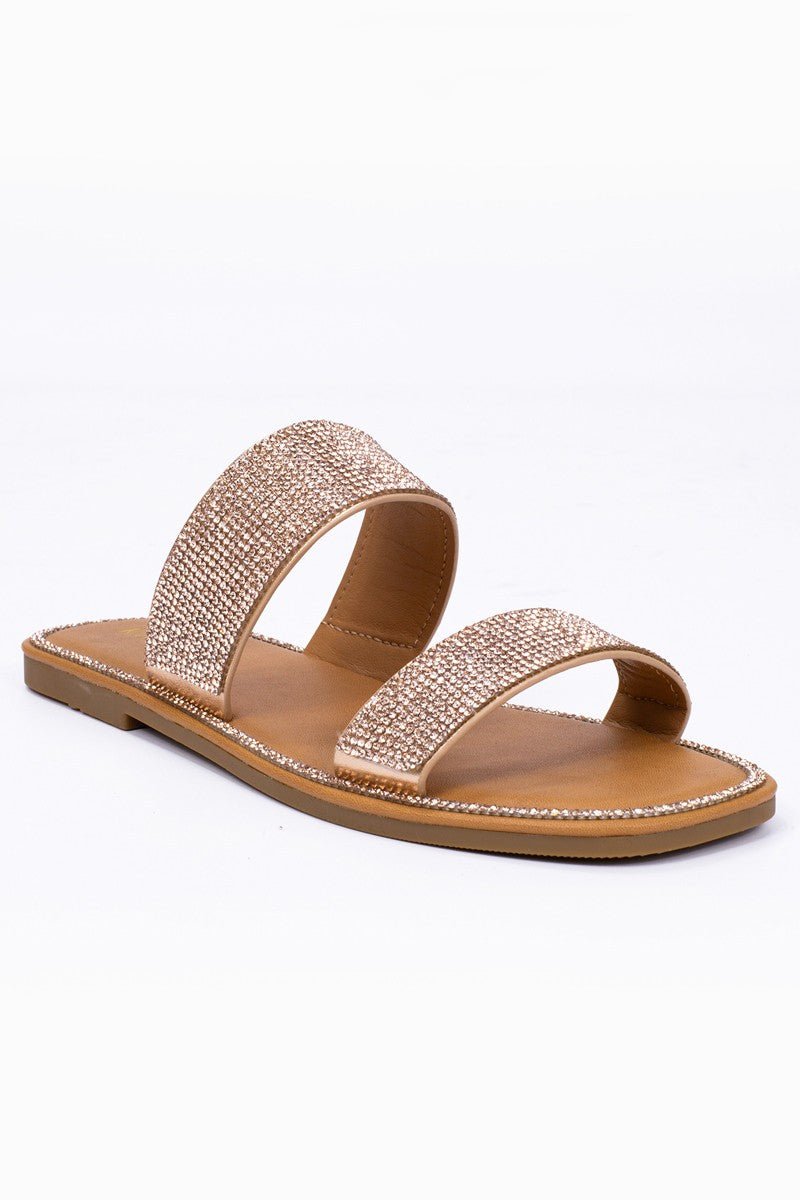 Women's Rhinestone Double Strap Sandal - WFMIA42