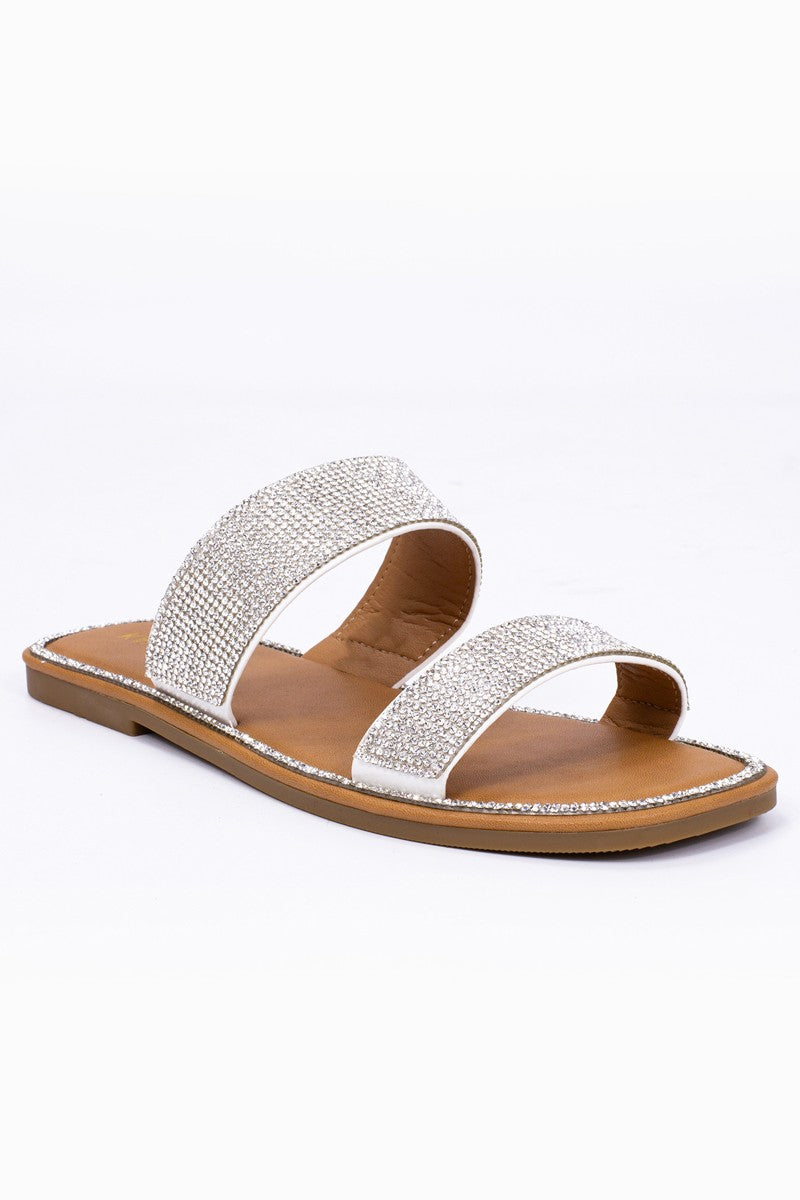 Women's Rhinestone Double Strap Sandal - WFMIA42
