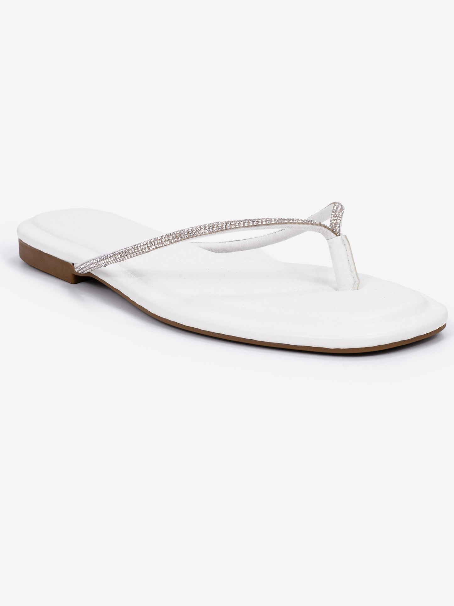 Women's Flat Thong Sandal with Rhinestone- KARLY9