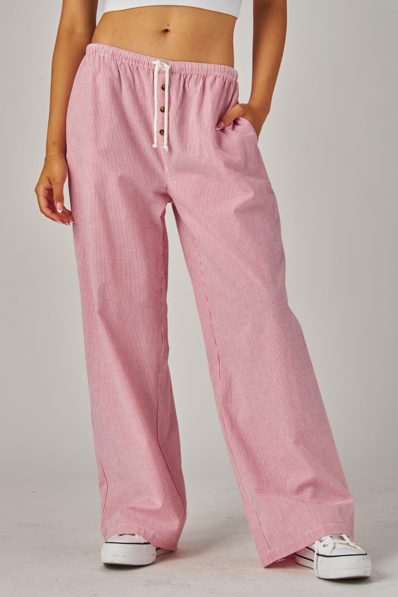 Women's Pinstripe Pocket Boxer Pants - LVPPJ300