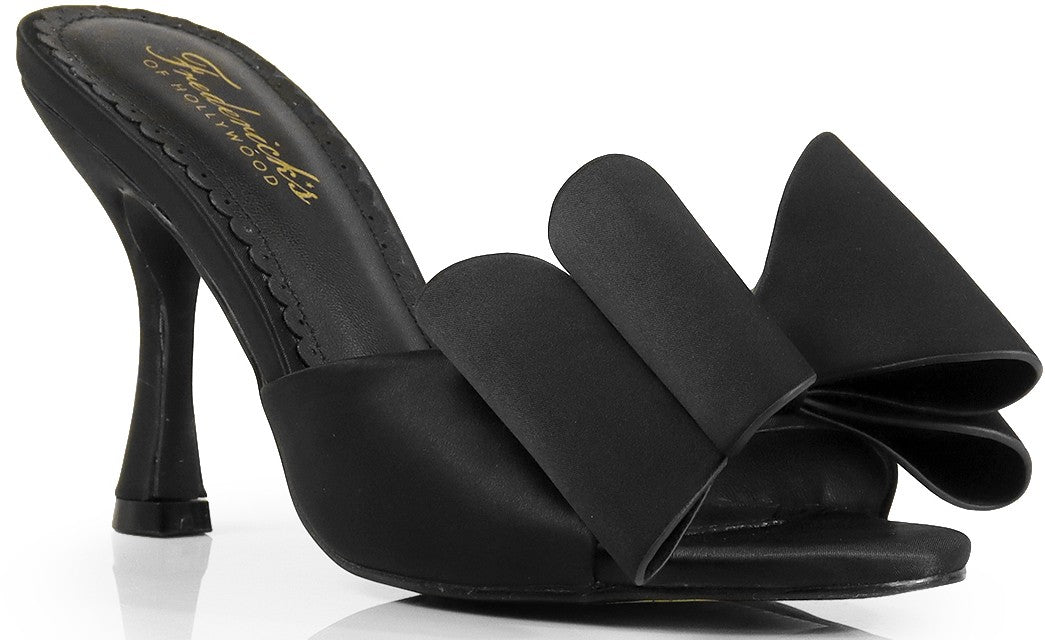 Women's Bowtie Pointy Toe High Heel Slides -NANA
