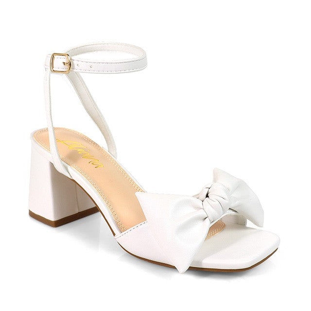 Women's Bowtie Toe Band Chunky Dress Heel - JUDITH1