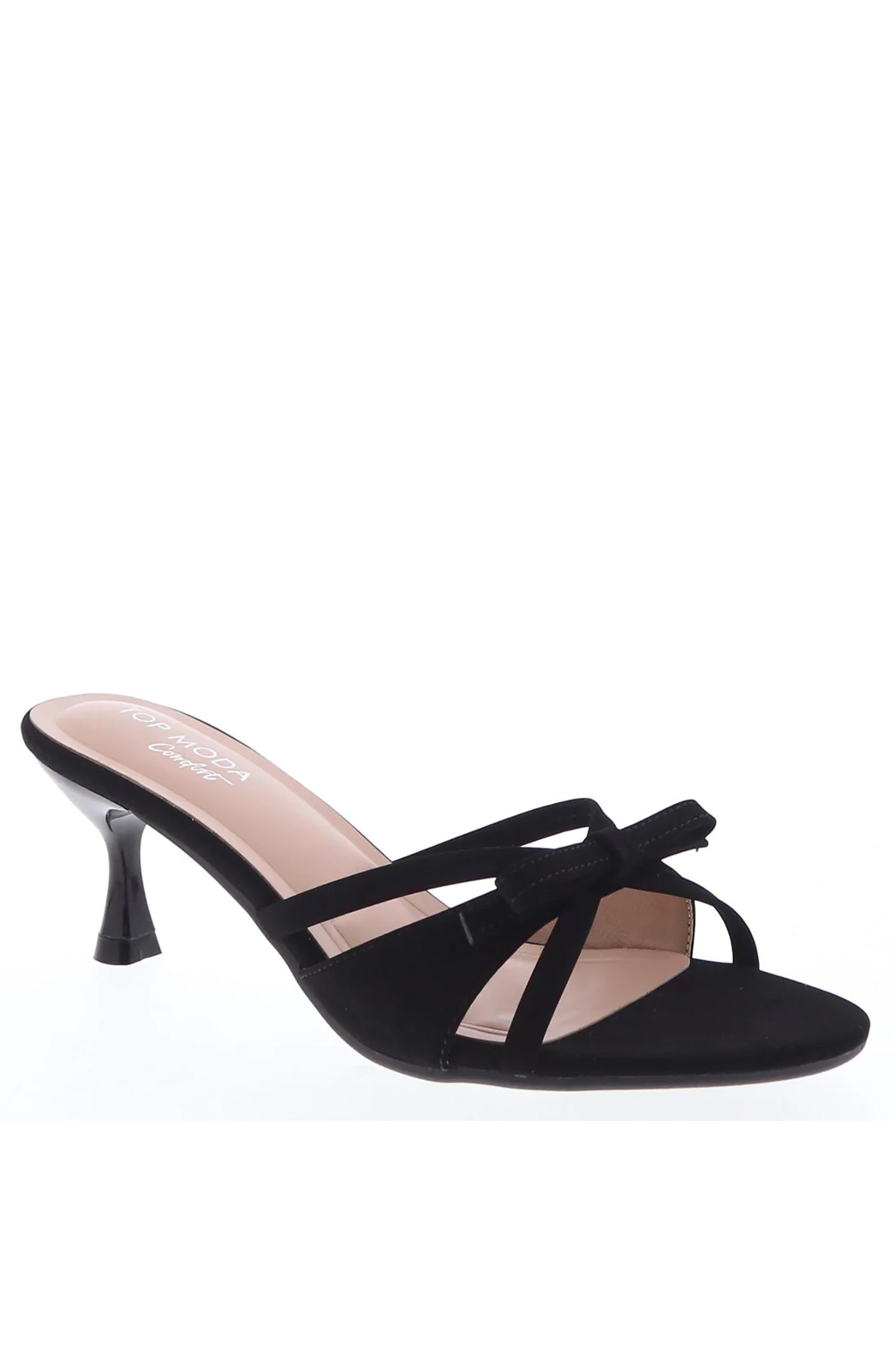 Women's Strappy Ribbon Upper Kitten Heel - ANGIE94