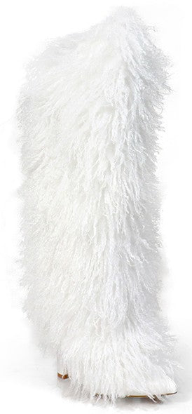Women's Furry Fur Chunky Fashion Booties -FANCY1