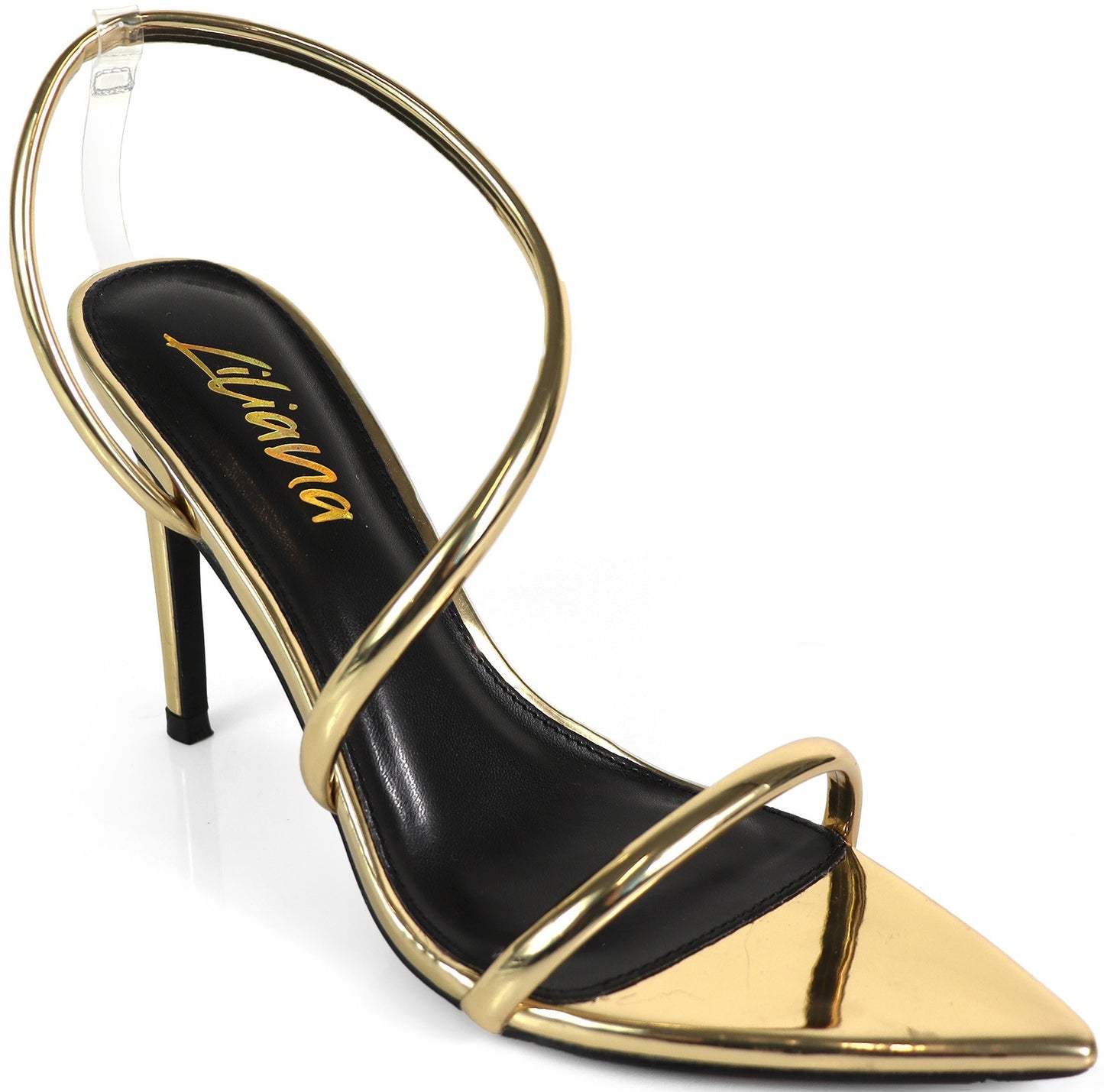 Women's Metallic Open Toe Heel- LAUCIA38