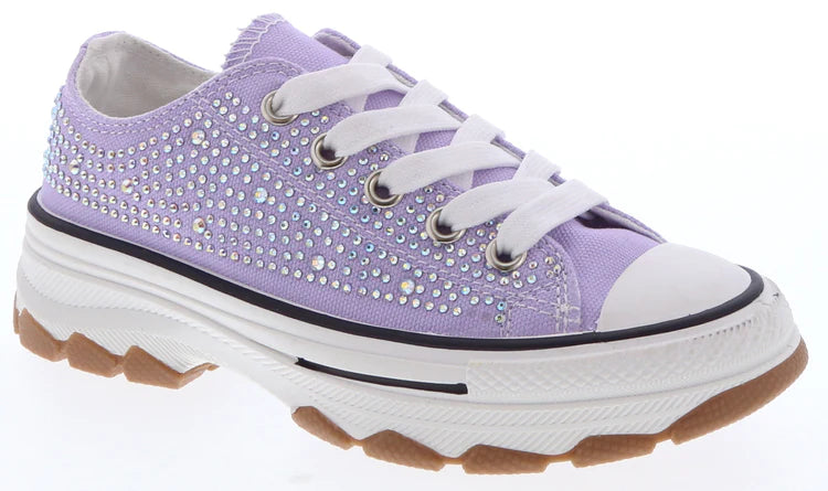 Women's Lace up Sneakers With Rhinestone - MURPHY62