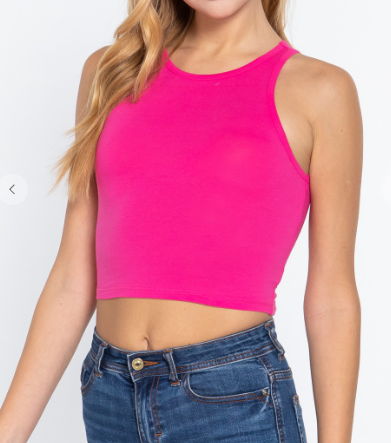 Halter Neck Crop Top - ACTT12119