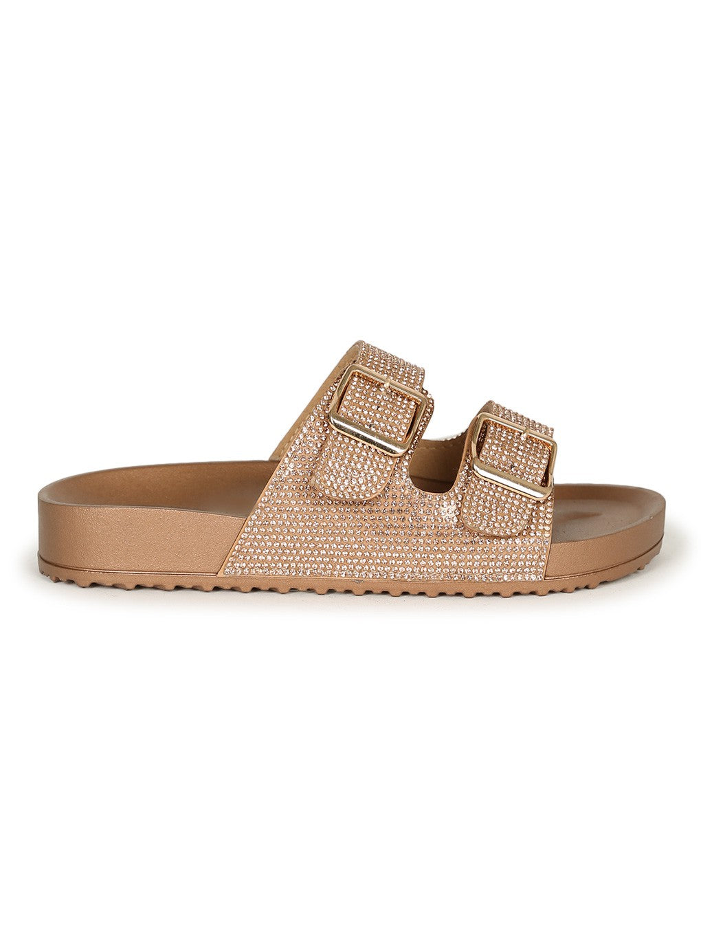 Women's Rhinestone Glitter Flatform Sandal - AHANA1