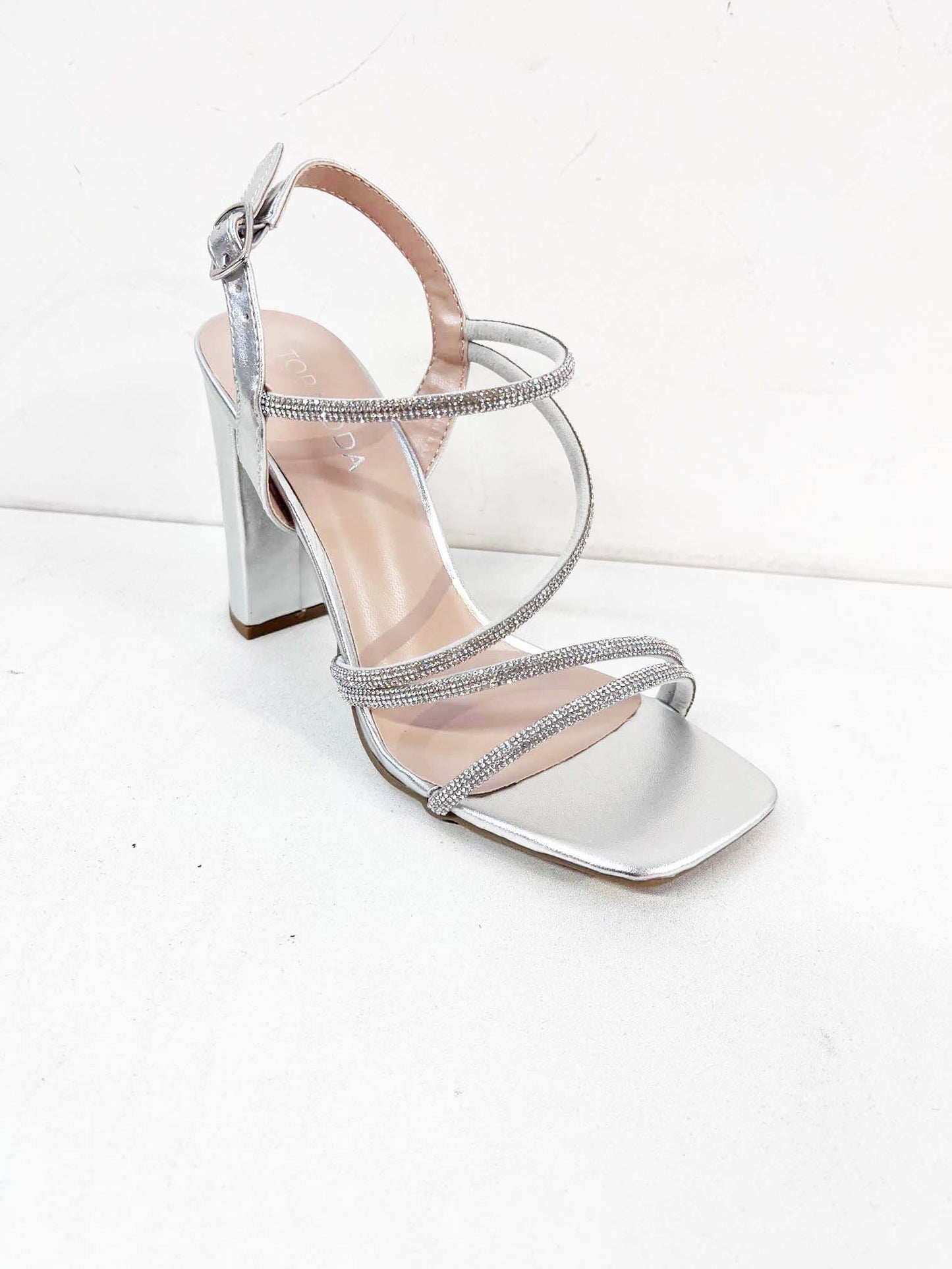 Women's Strappy Heel with Rhinestone - NILE38