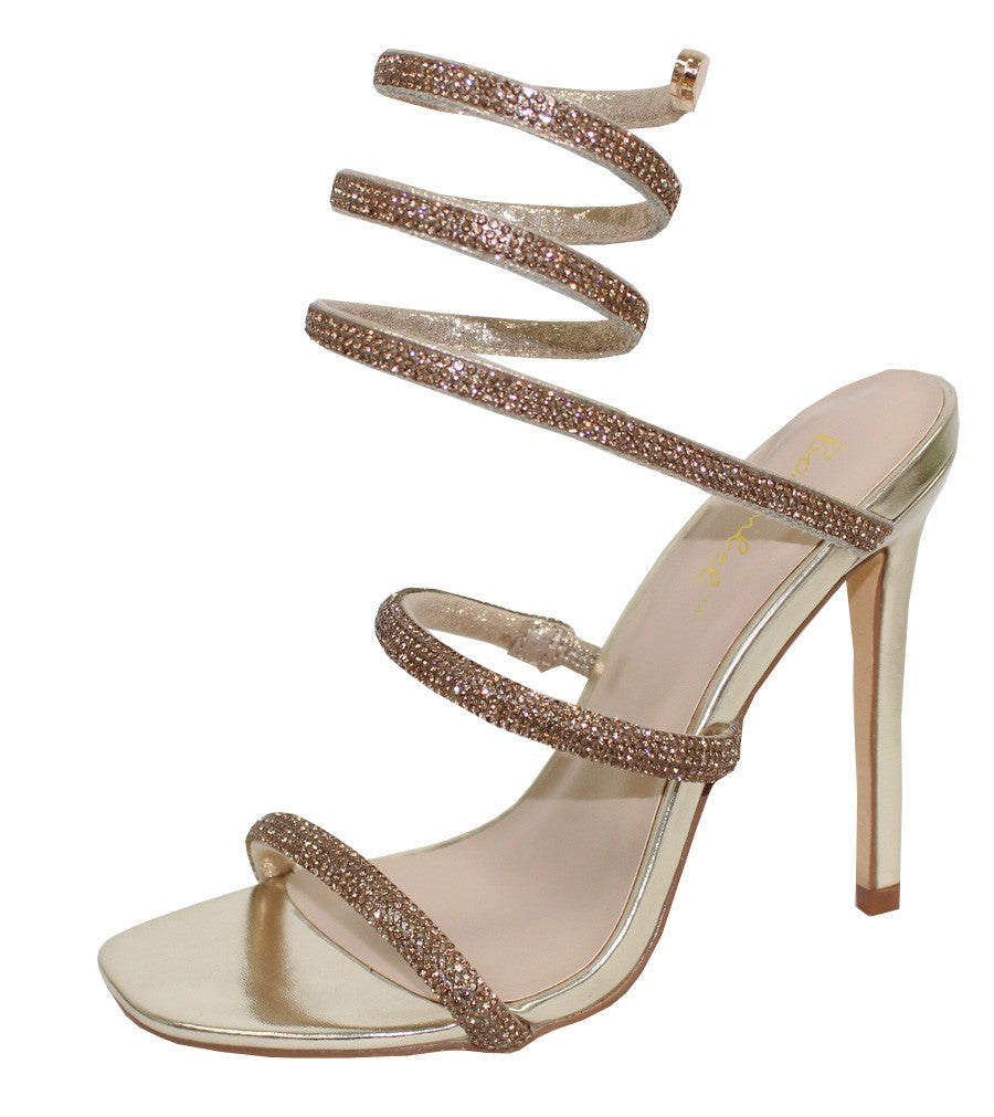 Women's Heel with Rhinestone Wrap - PATRICIA1