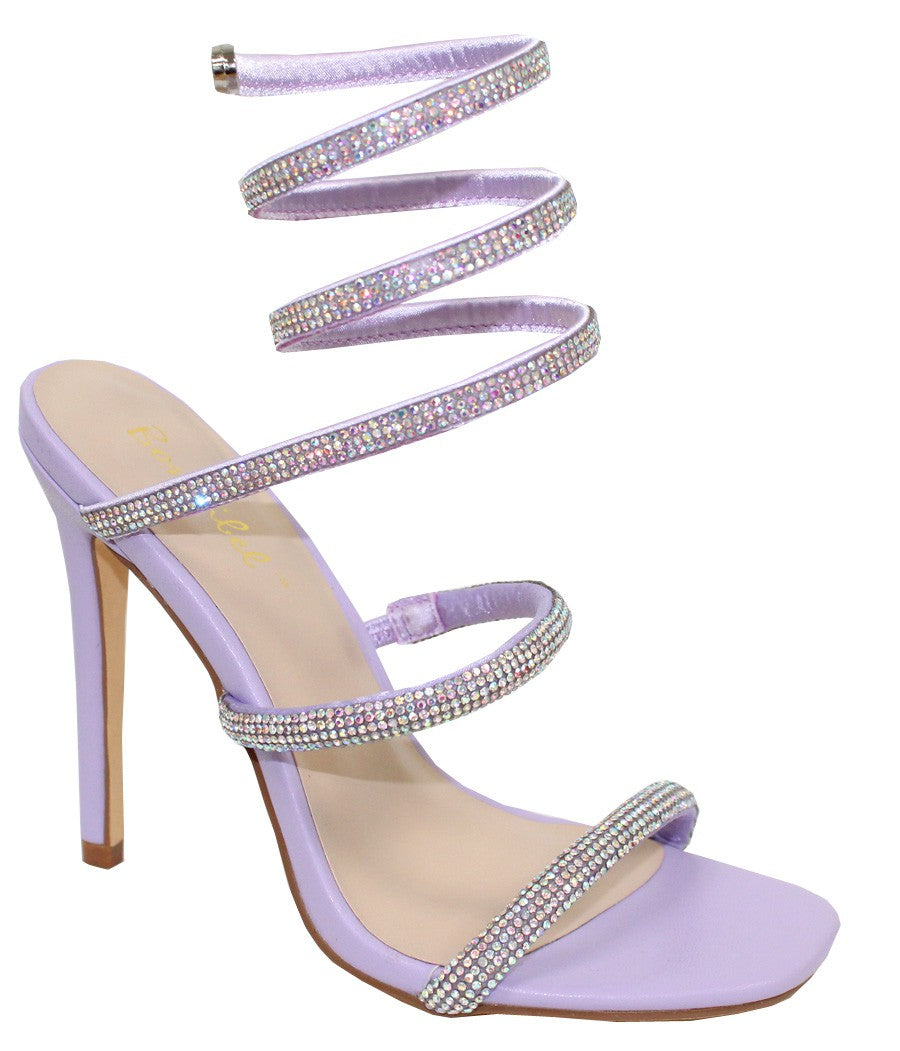 Women's Heel with Rhinestone Wrap - PATRICIA1