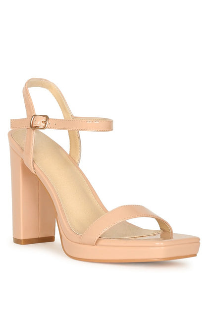 Women's Block Heel with Strap - NAHLAH7