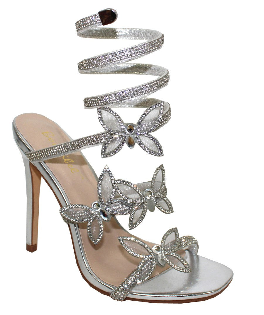 Women's Rhinestone Butterfly Detail Heel - PATRICIA2