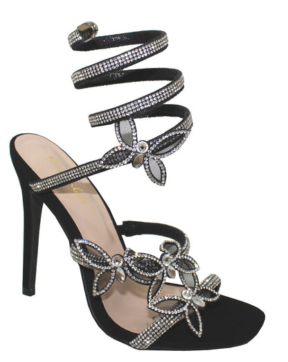 Women's Rhinestone Butterfly Detail Heel - PATRICIA2