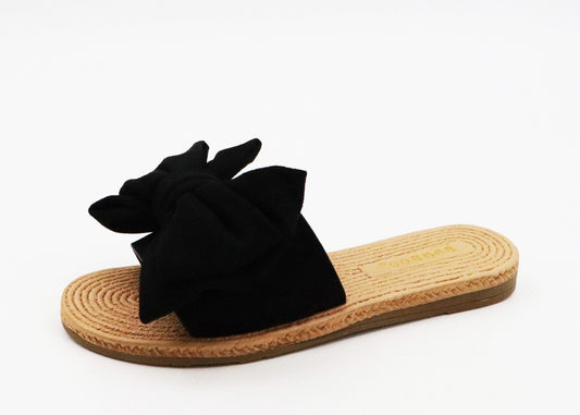 Women's Wedge Flat Sandal with Bow - ATHENA24