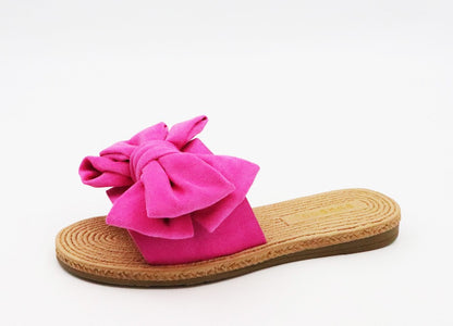 Women's Wedge Flat Sandal with Bow - ATHENA24