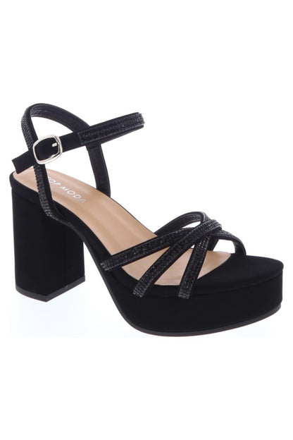 Women's  Rhinestone Platform Dress Shoes - BEVERLY18