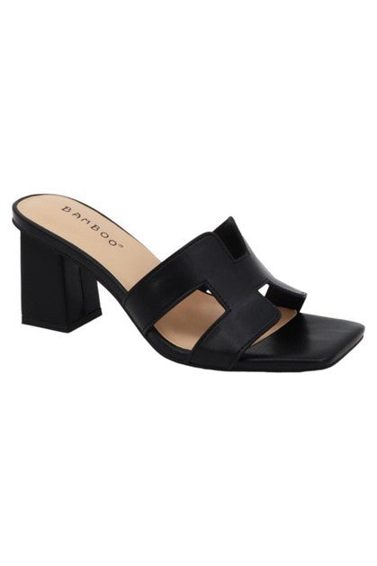 Women's Square Toe Chunky Heel - LASTING65