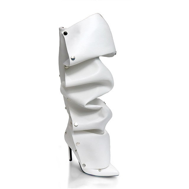 Women's Pointed Toe Knee High Boots - BUMBLE01 / MAGE1