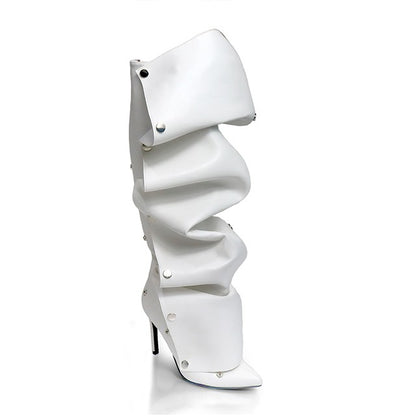 Women's Pointed Toe Knee High Boots - BUMBLE01 / MAGE1