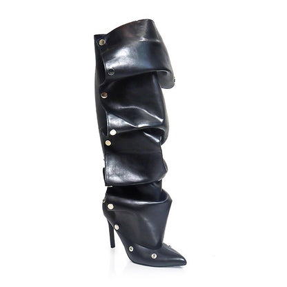 Women's Pointed Toe Knee High Boots - BUMBLE01 / MAGE1