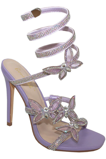 Women's Rhinestone Butterfly Detail Heel - PATRICIA2