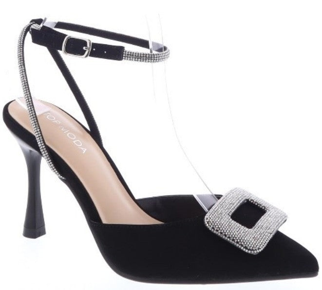 Women's Rhinestone Point Toe Heel - WYNN88