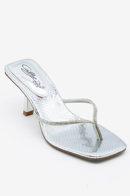 Women's Thong Heel with Rhinestone - MARION5
