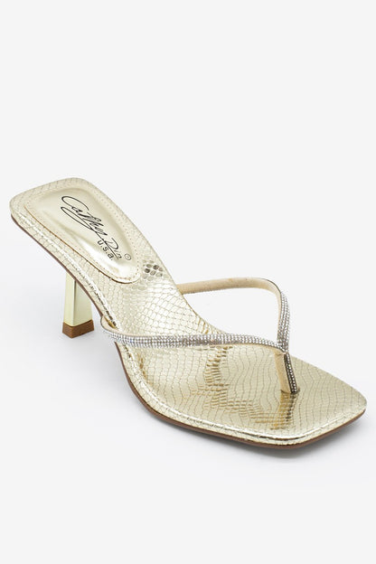 Women's Thong Heel with Rhinestone - MARION5