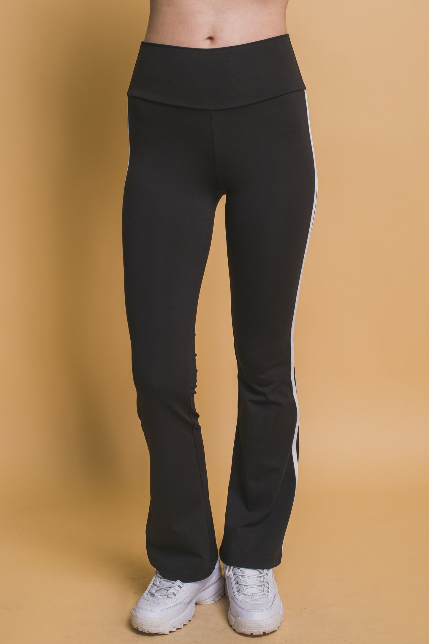 Women's High Waist Flare Leggings - LOV60032PN