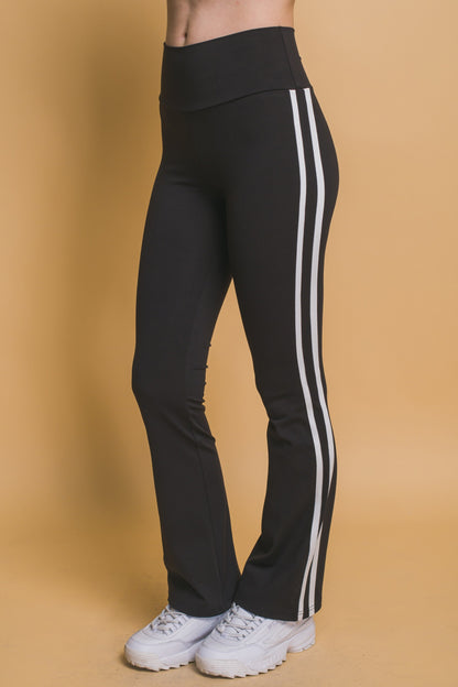 Women's High Waist Flare Leggings - LOV60032PN