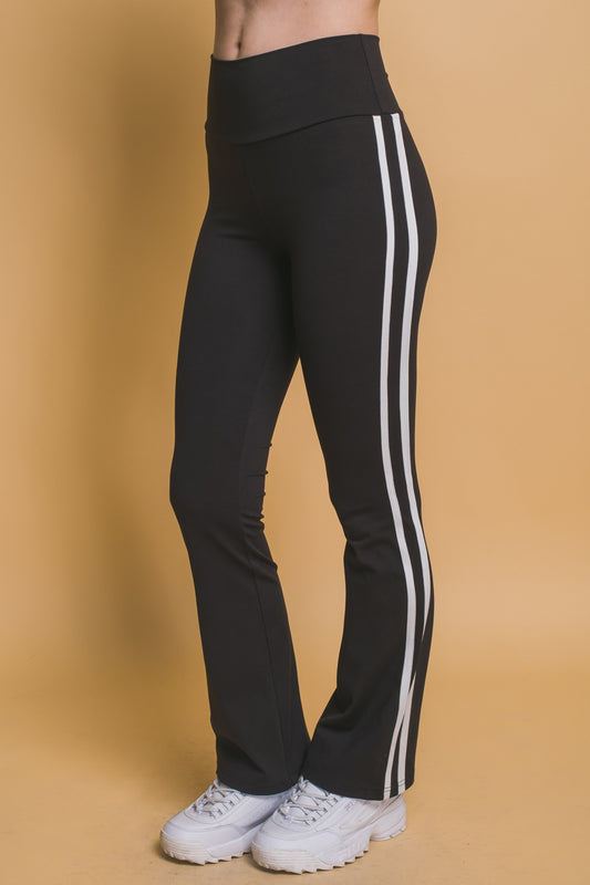 Women's High Waist Flare Leggings - LOV60032PN