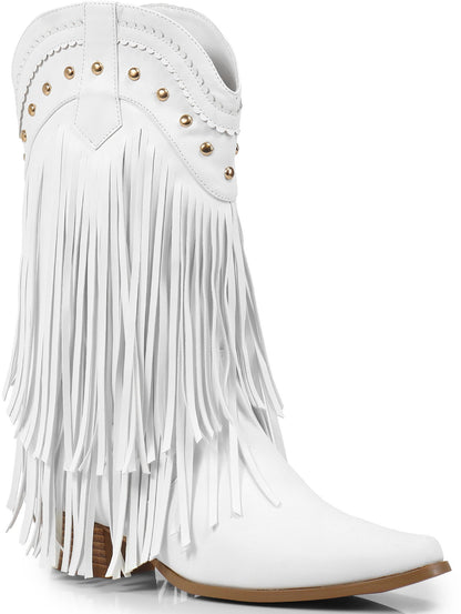 Women's Cowgirl Boots with Fringe- LIZZY15