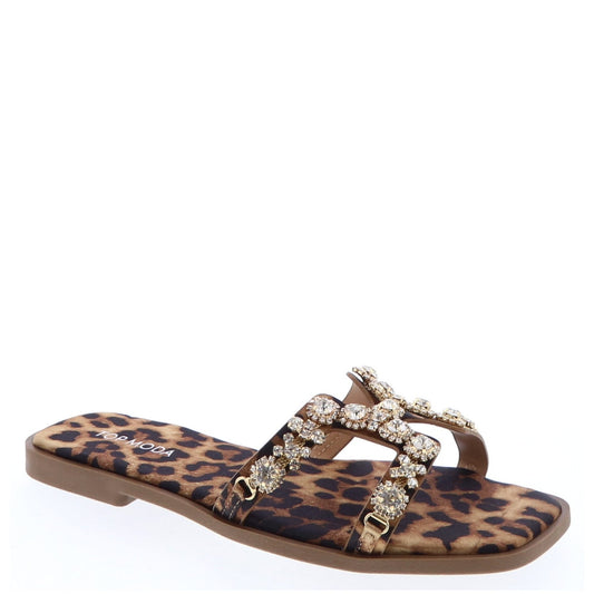 Women's Jewel Ornament H-cutout Flat Sandals - DUBAI1