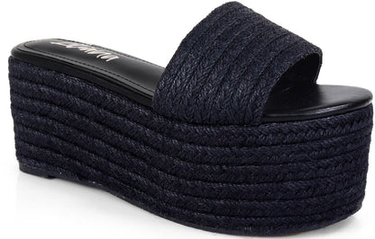 Women's Espadrille Platform Toe Band Sandal - BUDZA16