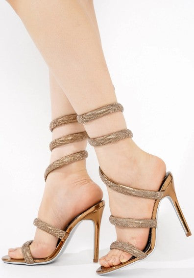 Women's Rhinestone Wrap Heel - DYANA