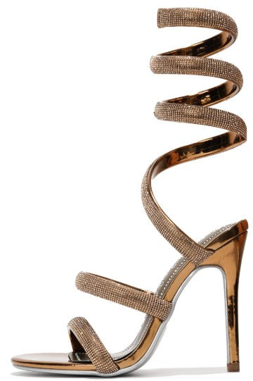 Women's Rhinestone Wrap Heel - DYANA
