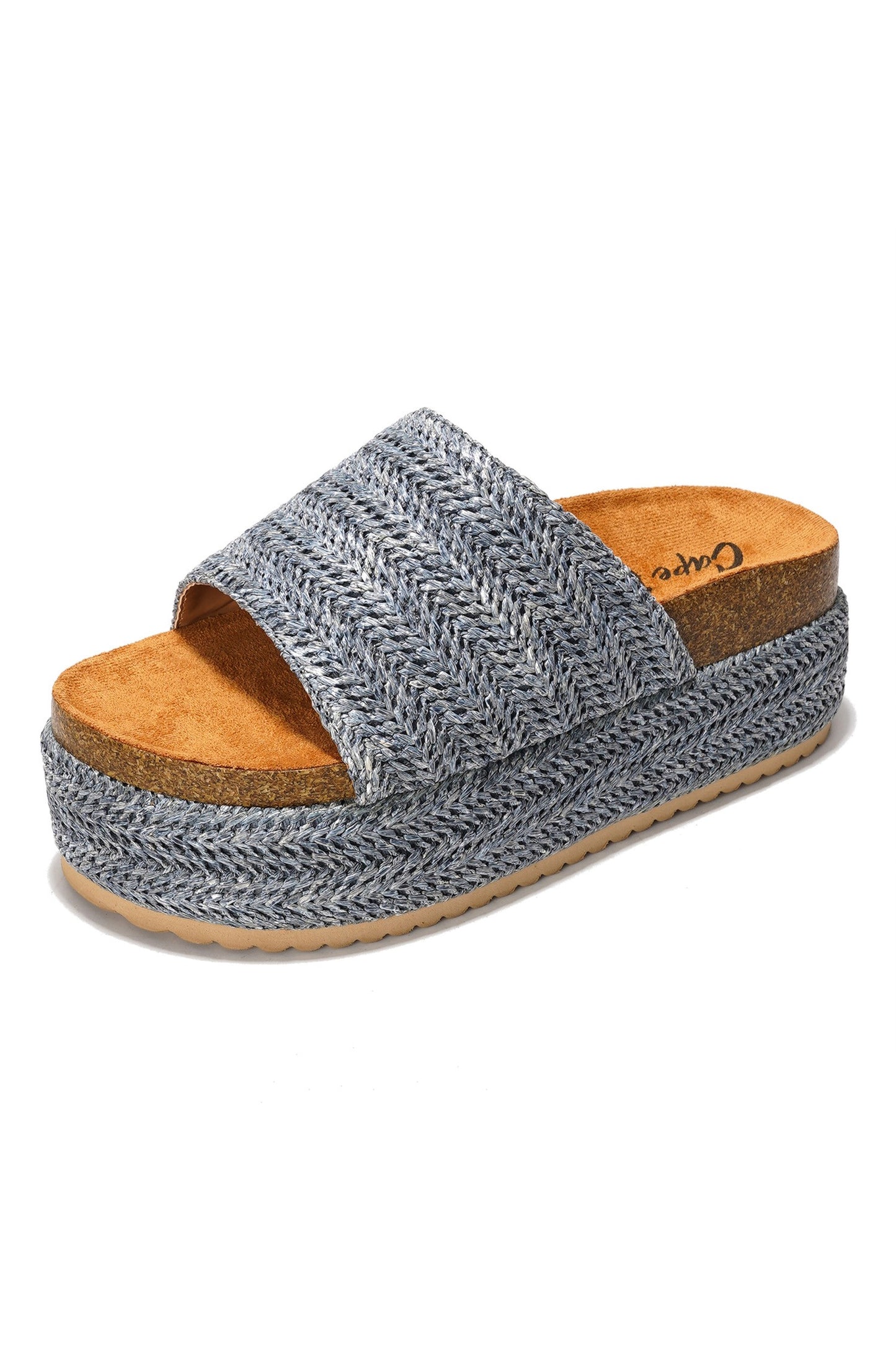 Women's Chunky Platform, Slip On Cork Sandal - HACHA
