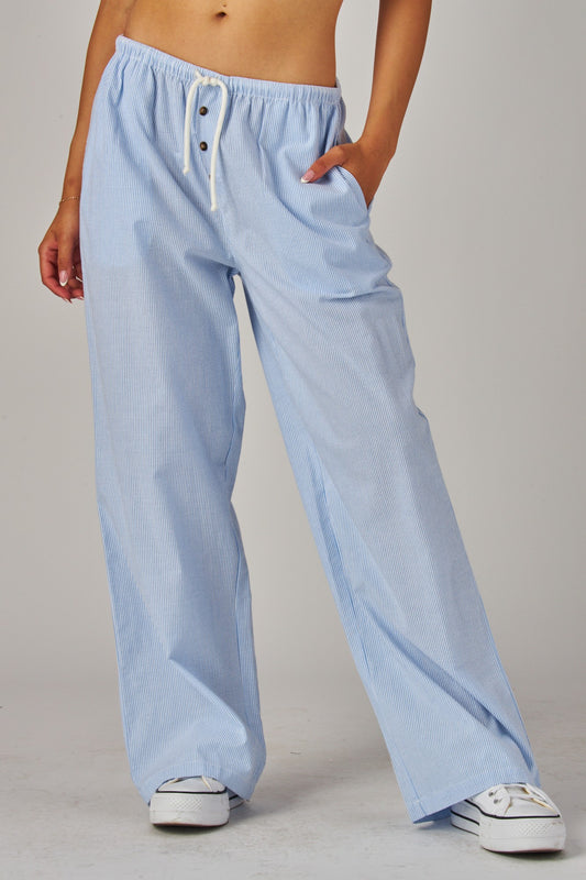 Women's Pinstripe Pocket Boxer Pants - LVPPJ300