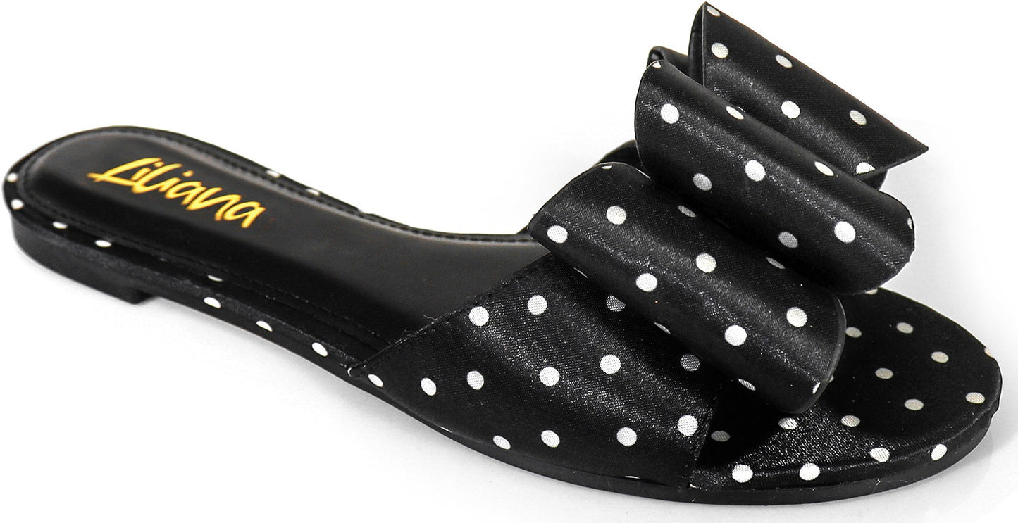 Women's Bowtie Toe Band Slip On Sandal- TIZZY5B