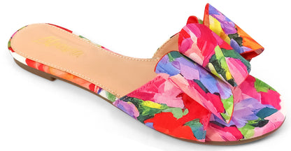 Women's Bowtie Toe Band Slip On Sandal- TIZZY5B