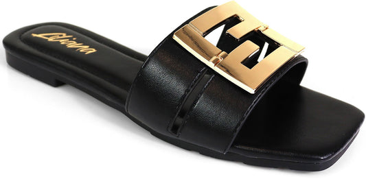 Women's Toe Band Square Toe Flat Sandal - KYRA3