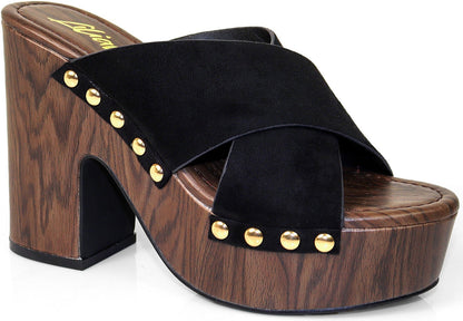Women's Crisscross Band Chunky Heel - DANDY2